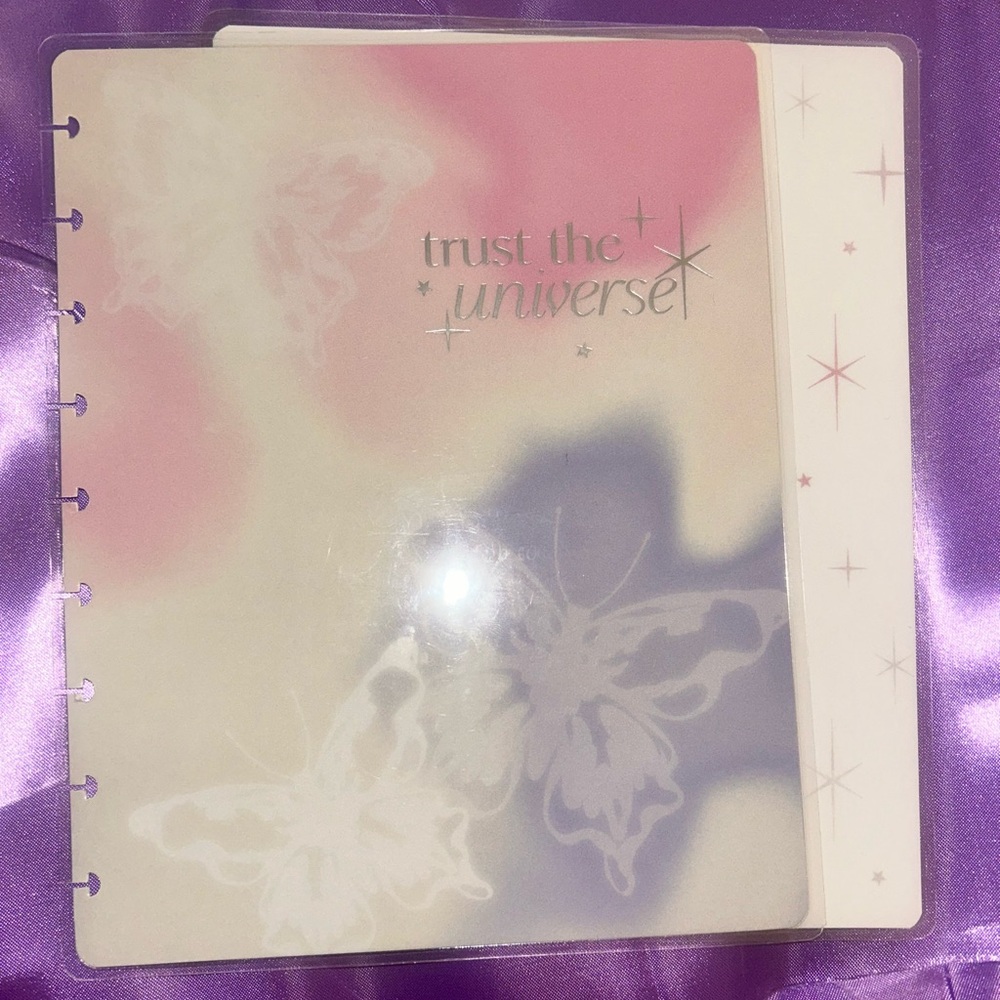 Trust the Universe Notebook with Butterfly Design